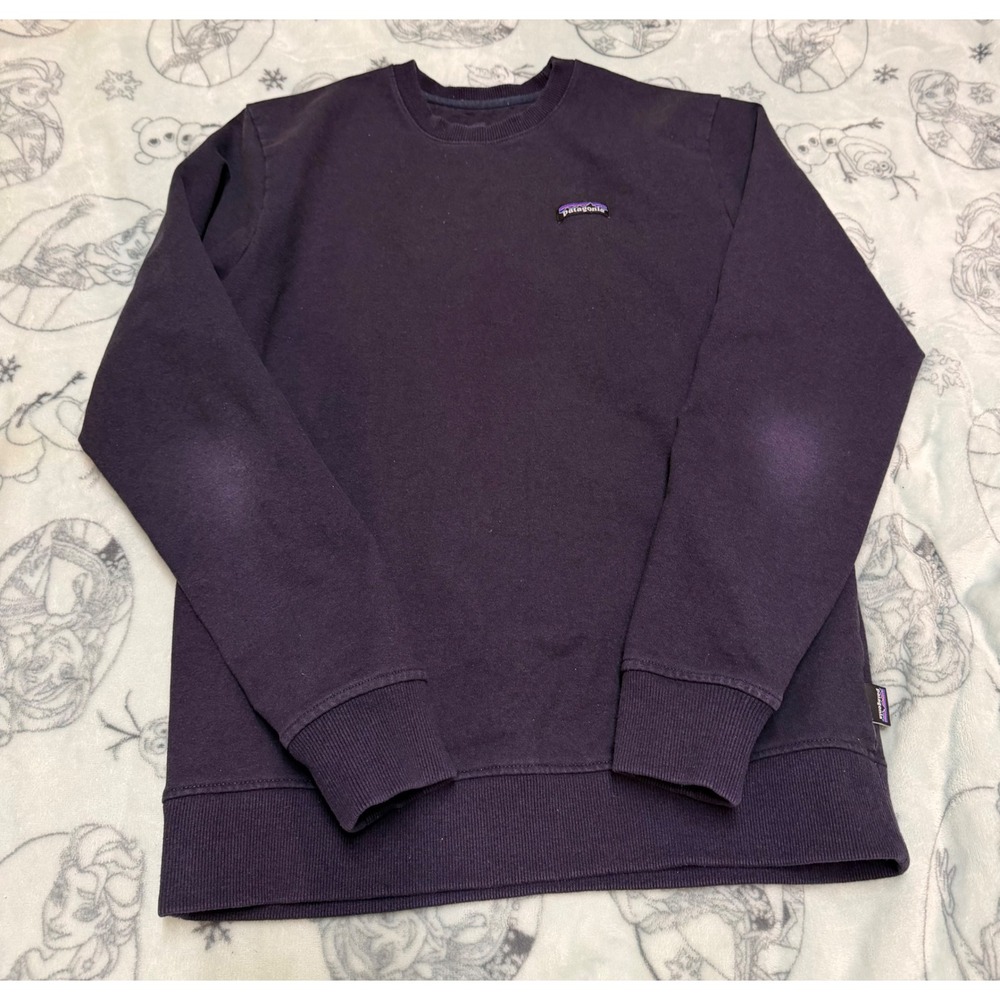 Patagonia Uprisal Crew Sweatshirt Mens Medium Purple P-6 Logo Pullover 39627